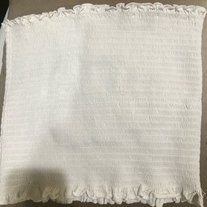 White tube top with ruffles